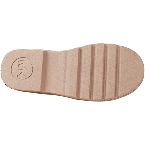 New Michael Kors Alfie Pink Fawn Rose Gold Suede Monogram Boot - Picture 6 of 15